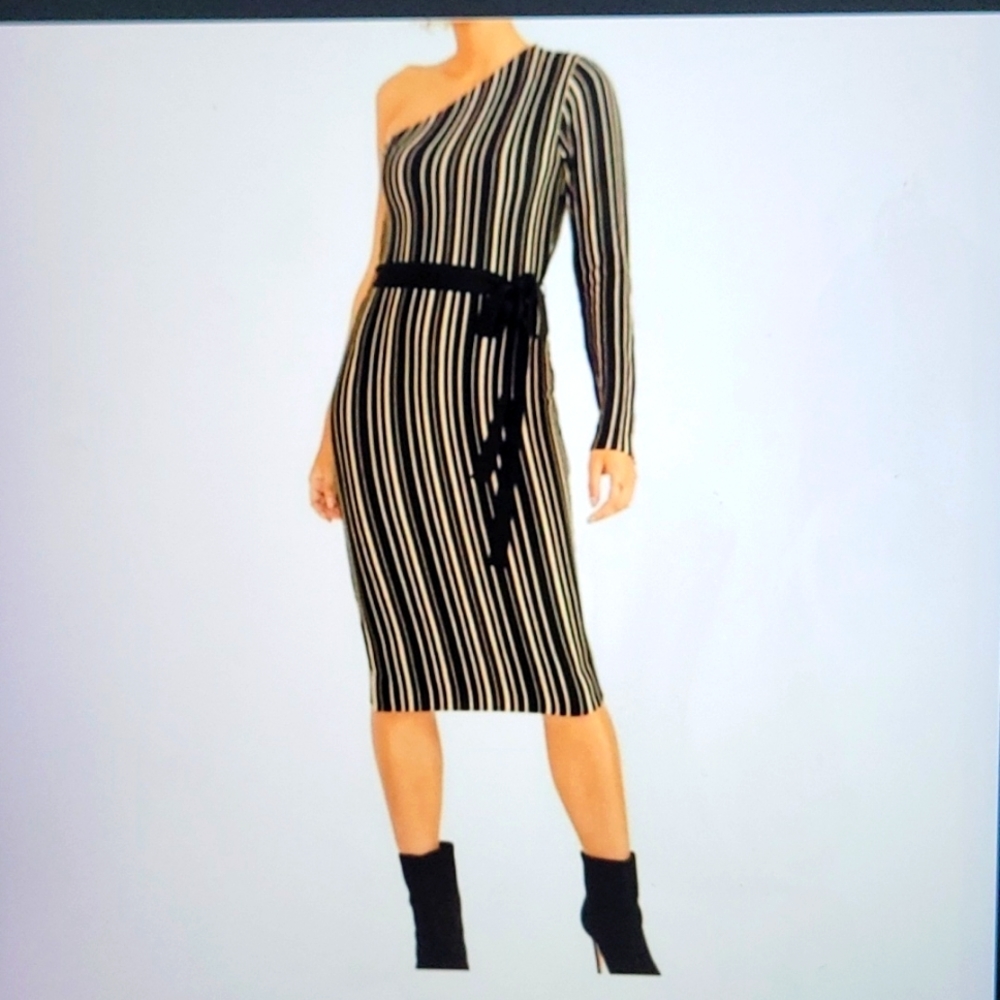 Rachel Roy one sleeve sweater dress